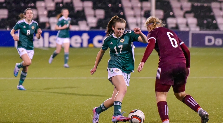 Keri Halliday scores for Northern Ireland