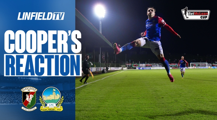 Joel Cooper's Reaction Vs Glentoran 07/11/2023 - Linfield Football Club