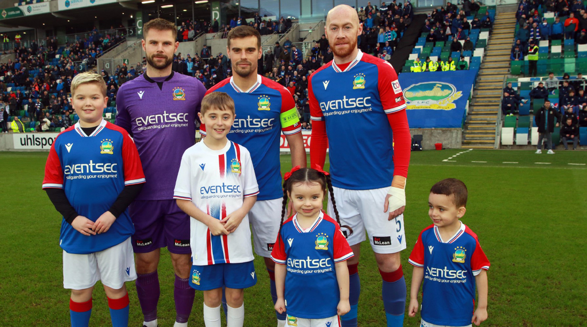 Junior Blues Mascots at Windsor Park Yesterday