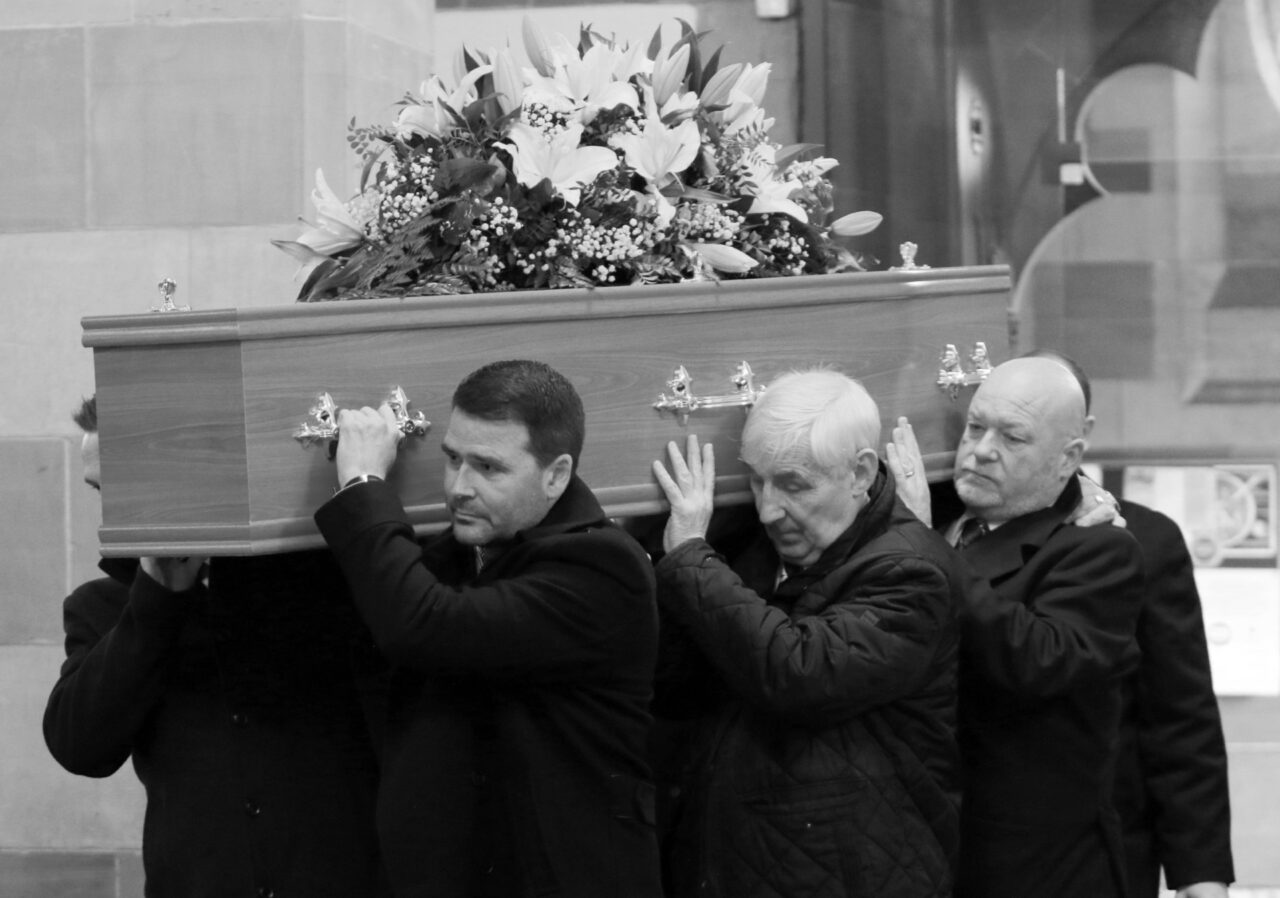 Funeral of Linfield Honorary Trainer Kenny McKeague