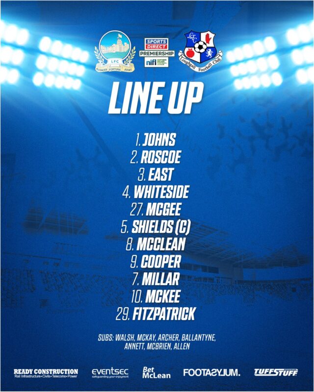 Linfield team vs Loughgall