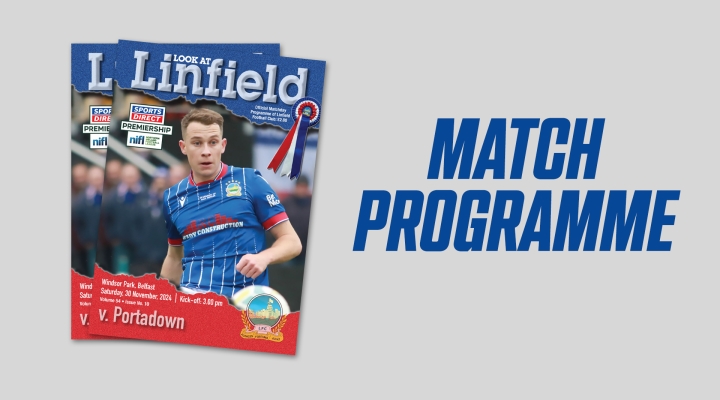 Match Programme on Sale Today