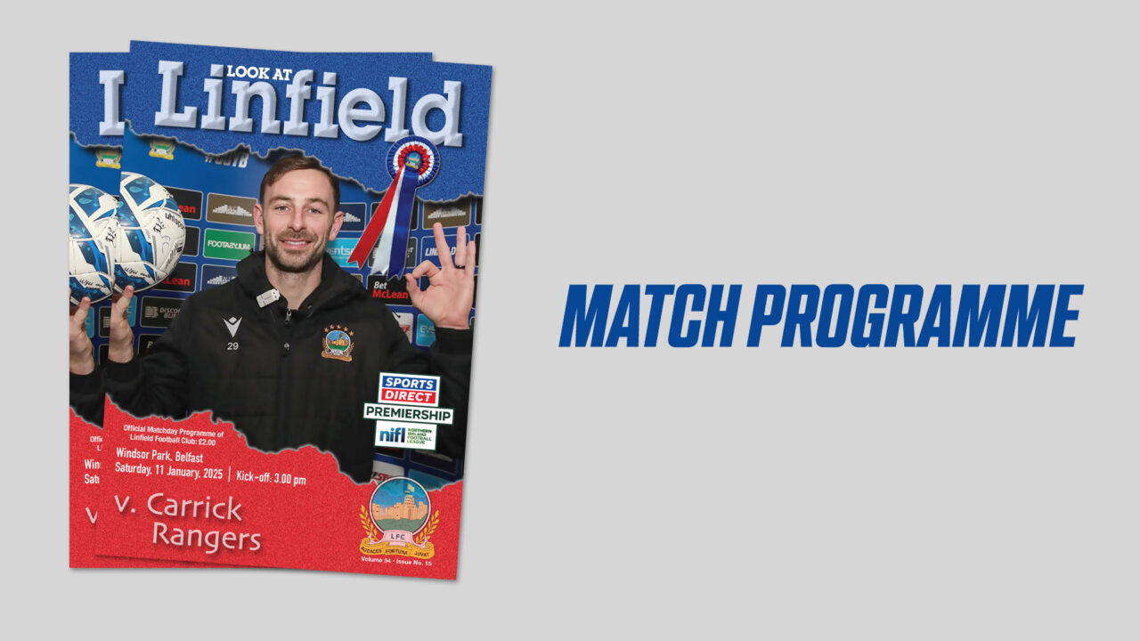 Match Programme vs Carrick Rangers