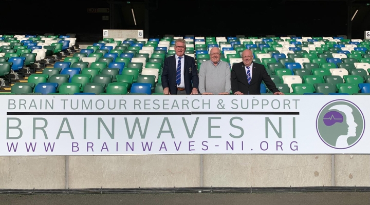 Brainwaves NI trackside Erected at Windsor Park