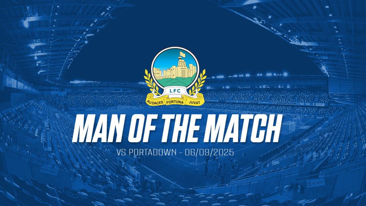 Sean Brown named Man of the Match Sponsored by Ronnie Morrison vs Portadown