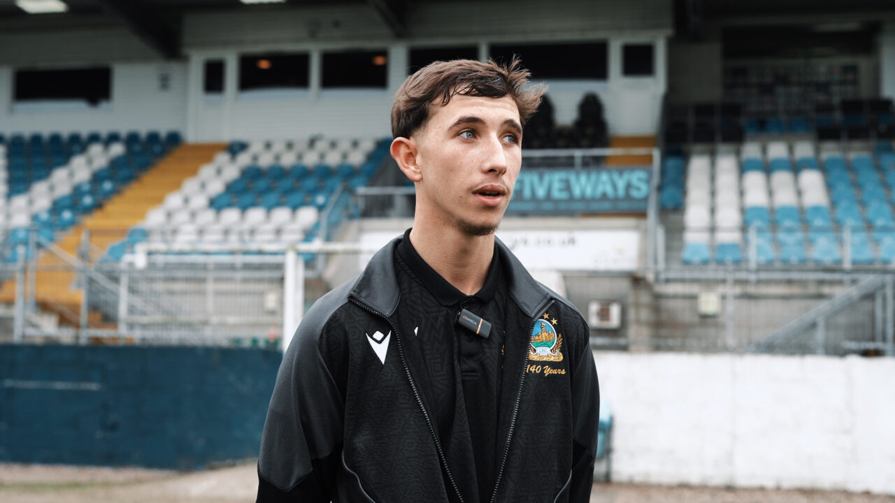 Swifts Captain Leyton Hutton Reacts to Newry City Cup Win