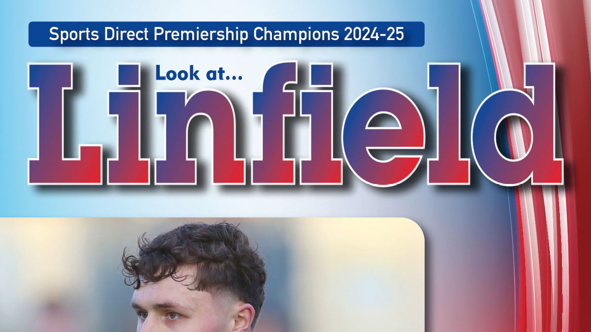 Look at Linfield Match Programme Cover v Carrick Rangers