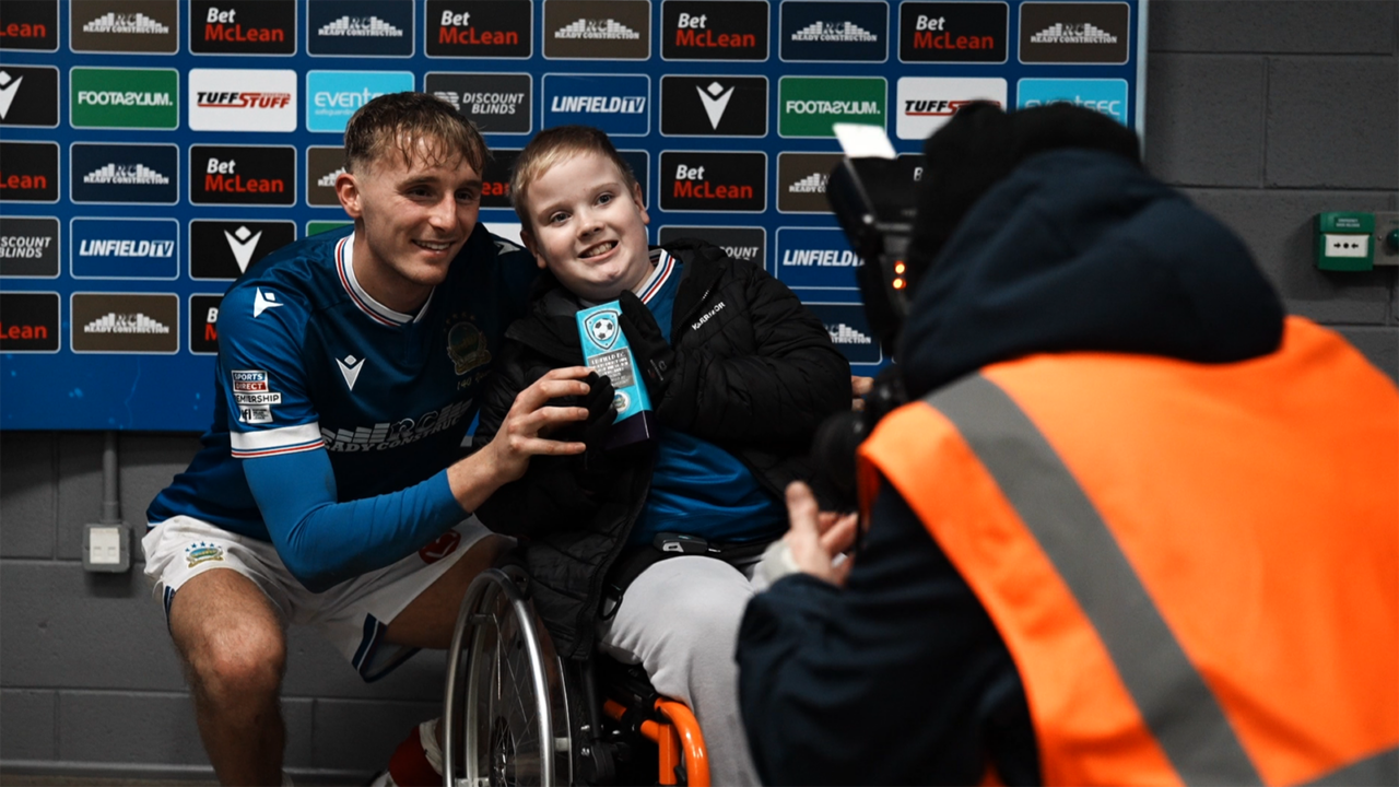 Baird Claims Man of the Match as Young Fan Enjoys Special Linfield Experience
