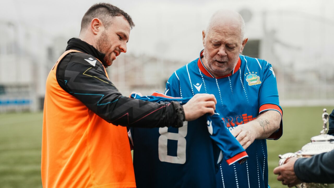 Lifelong Linfield supporter Clo Gould was a special guest at Midgley Park This Week