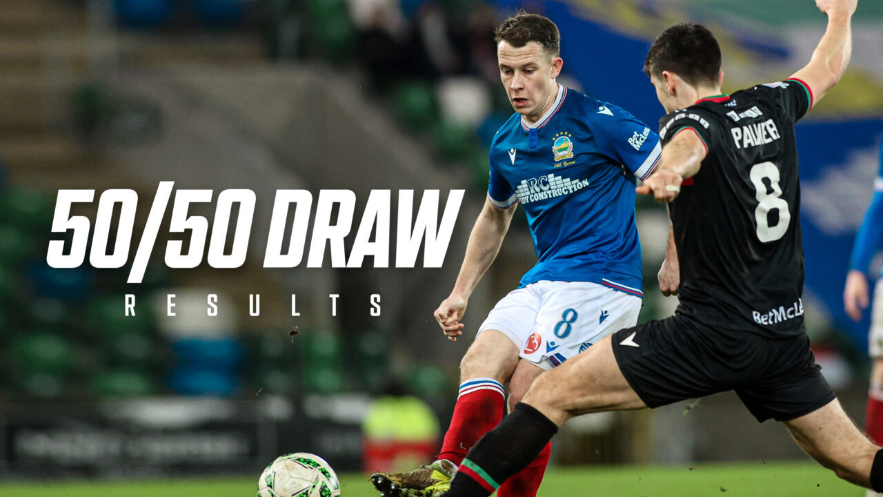 50/50 Draw Results from Saturday vs Glentoran