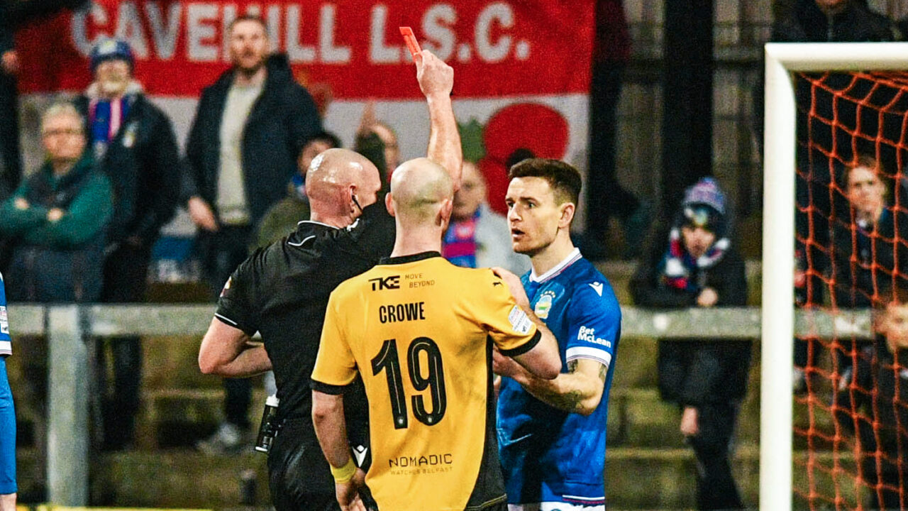 Linfield Appeal Darragh Leahy Red Card Decision