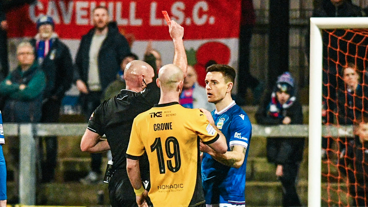 Linfield Appeal Darragh Leahy Red Card Decision