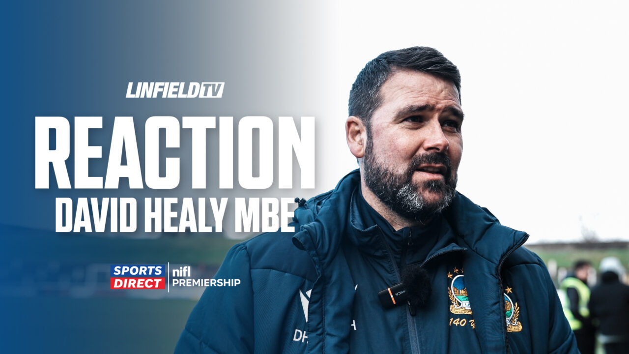 David Healy MBE reacts to today’s 1-1 draw with Glentoran